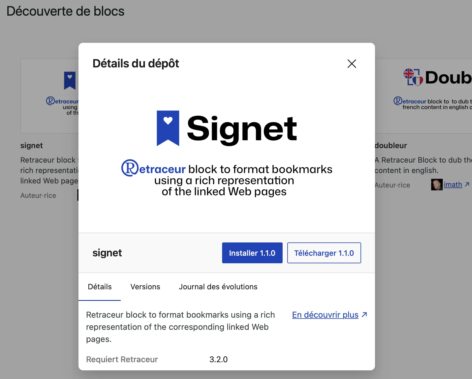Détail d’un bloc