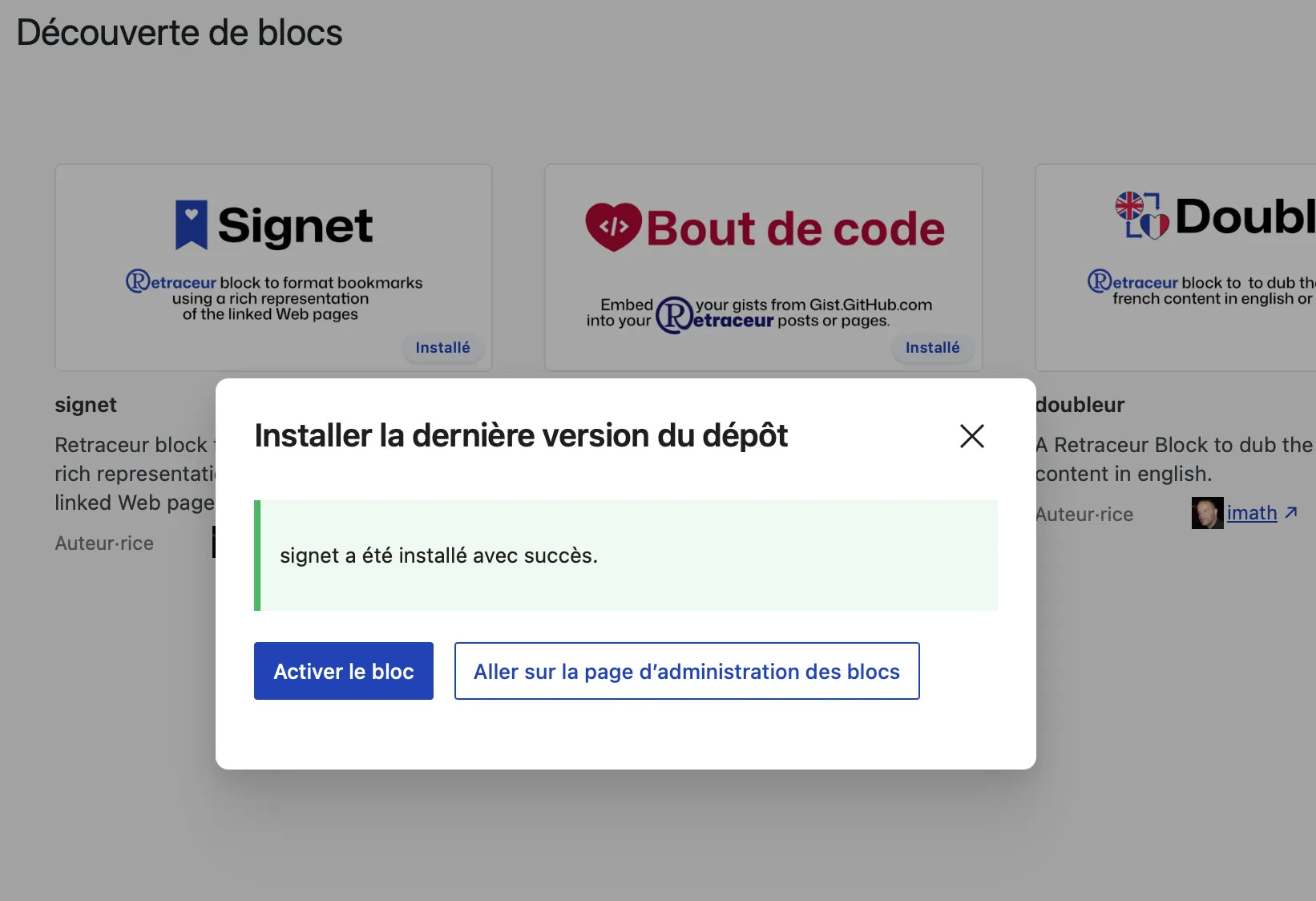 Installation OK