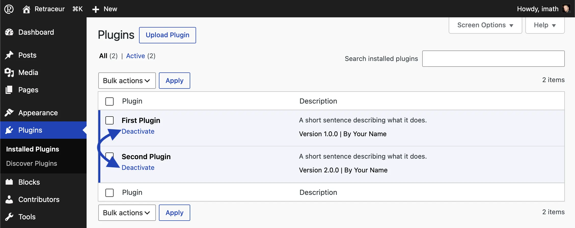 Deactivate a Plugin