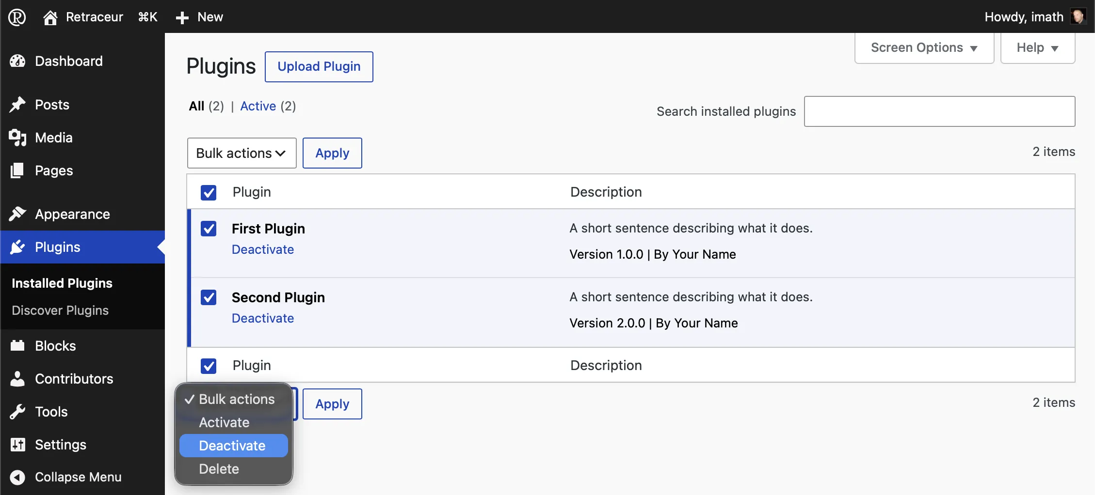 Deactivate Plugins