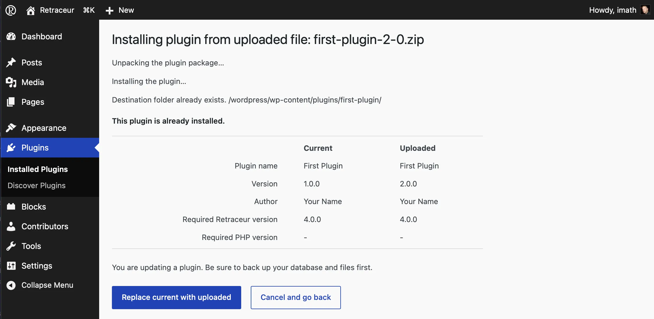Plugin Upgrade